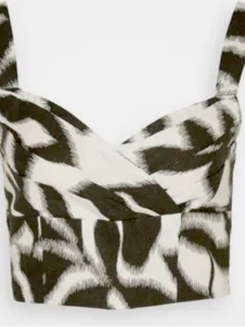 Banana Republic animal zebra print crop tank top NWT